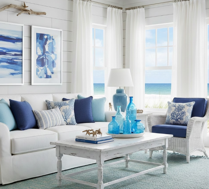 Coastal Color Palettes: Blues and Whites