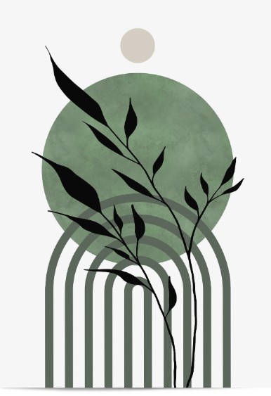 Abstract Sage Green Art