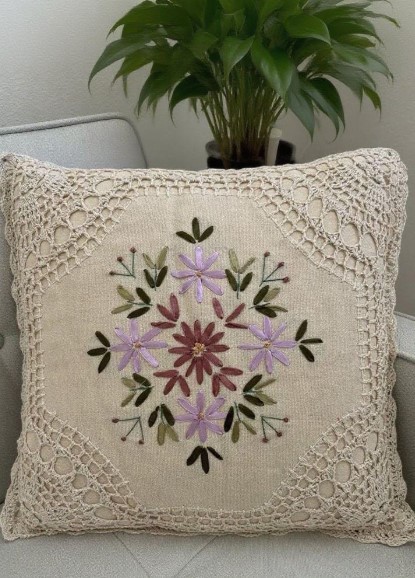 Add Crochet or Lace Pillow Covers