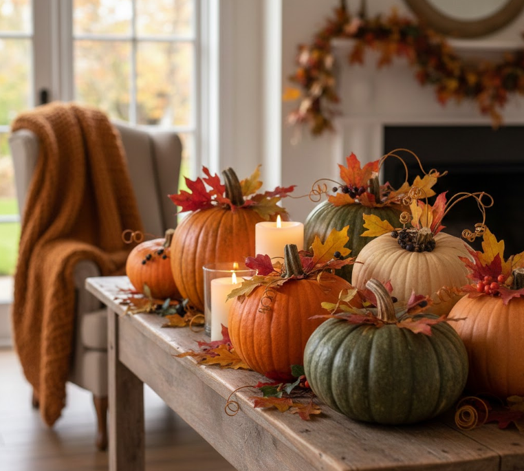 Add Foliage to Pumpkins