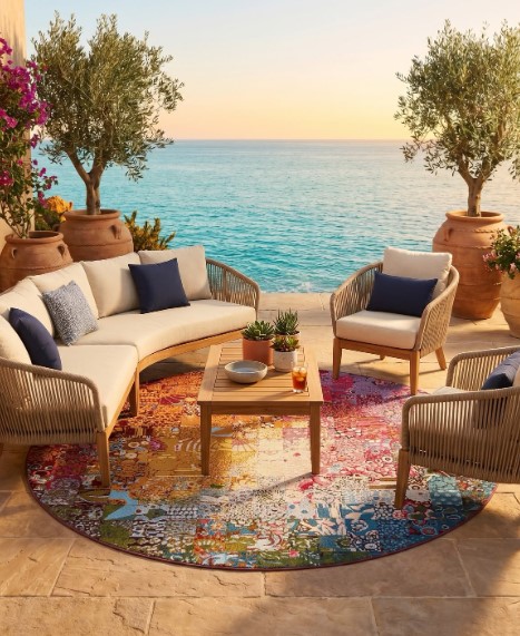 Add a Bright Outdoor Rug