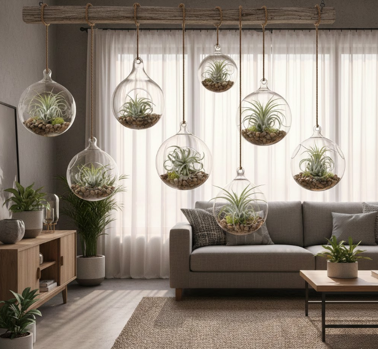 Air Plant Hanging Glass Globes
