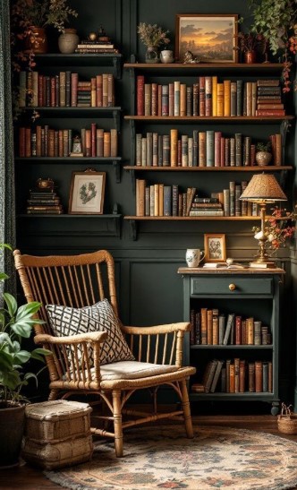 Antique Book Lover’s Nook