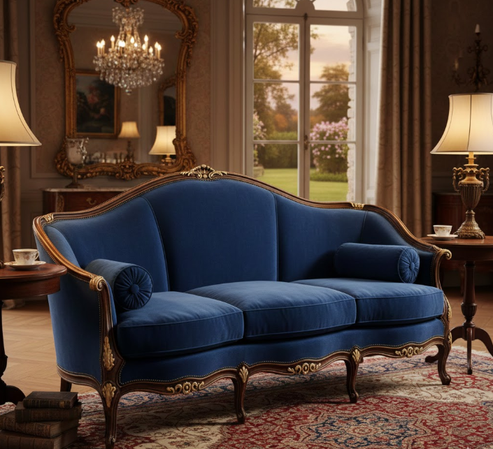 Antique-Inspired Canapé Sofa