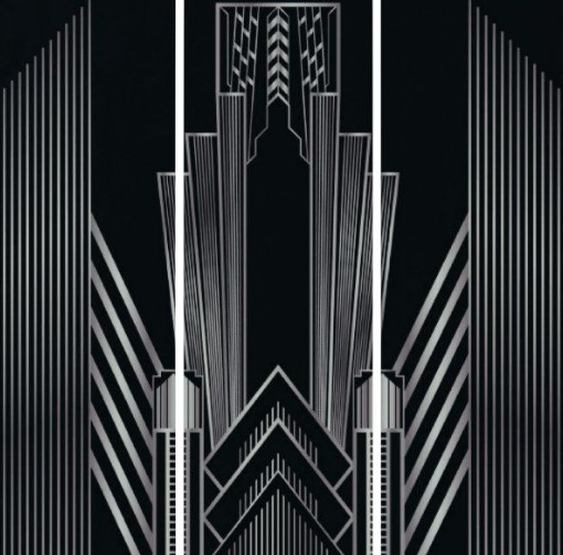Art Deco Black and Silver