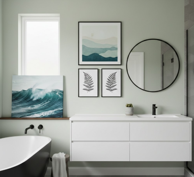  Artwork and Framed Prints in Bathrooms