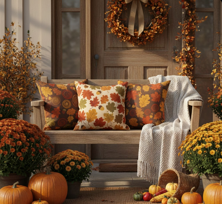 Autumn Leaf Bench Pillows
