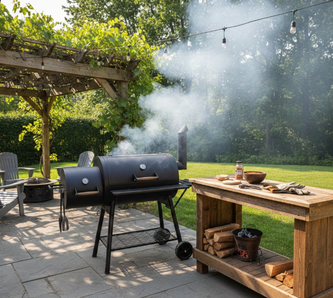 BBQ Smoker Setup