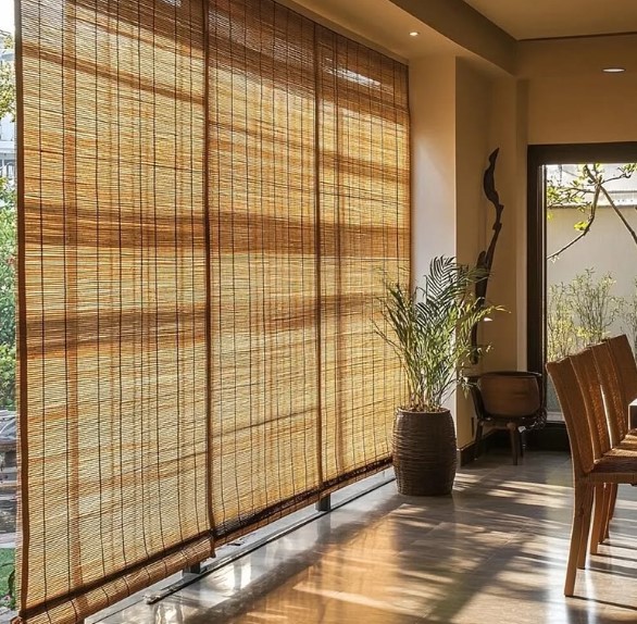 Bamboo Roll-Up Blinds