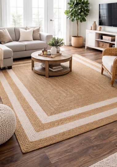 Bamboo or Jute Rugs for Natural Texture