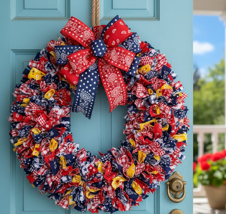 Bandana Fabric Wreath
