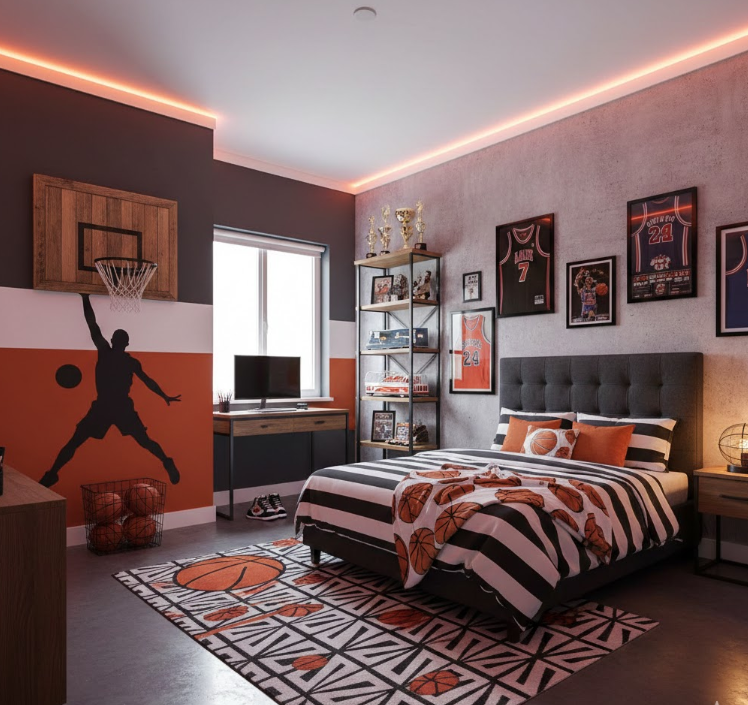  Basketball Enthusiast Bedroom