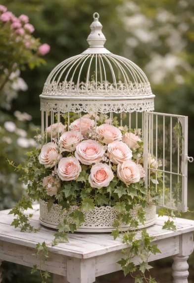 Birdcage Floral Display