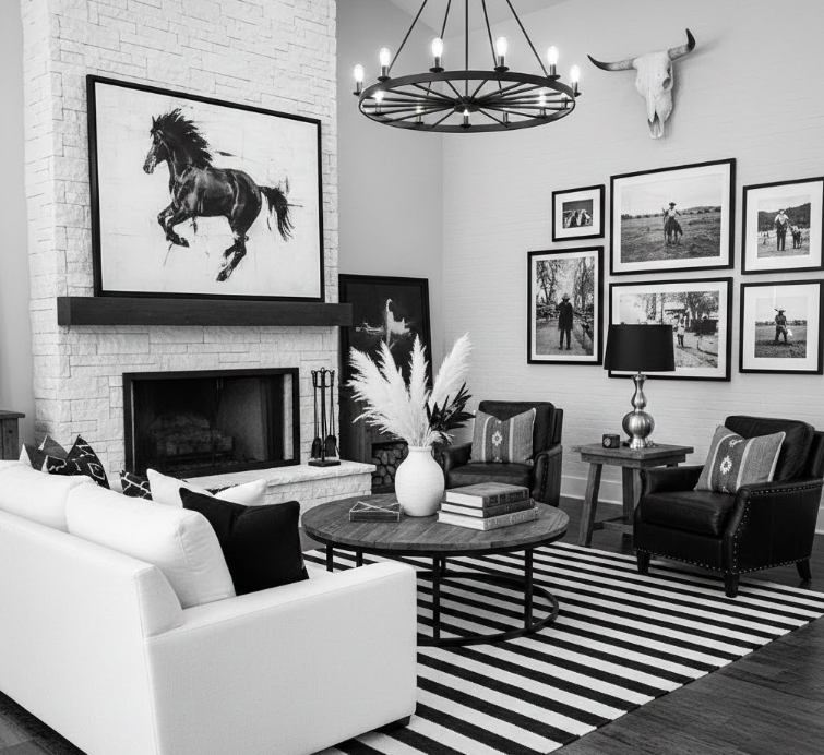 Black And White Western Chic