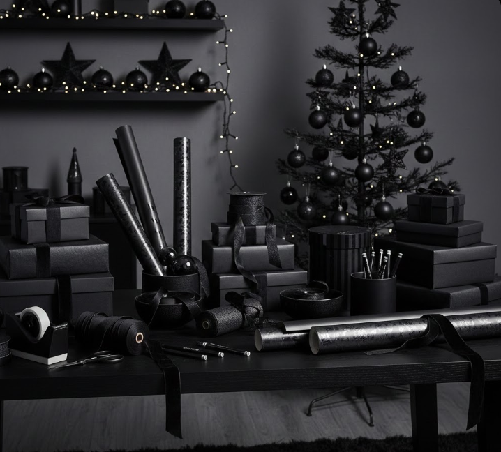 Black Metallic Gift Wrapping Station