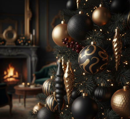 Black and Gold Ornaments