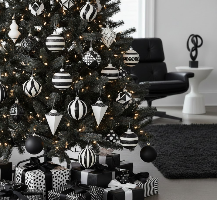 Black and White Geometric Ornament Collection