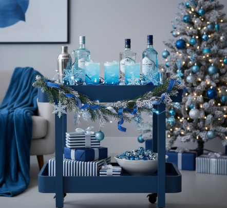  Blue Bar Cart