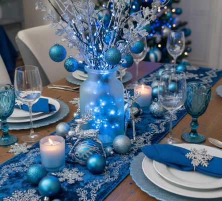 Blue Tabletop Decorations