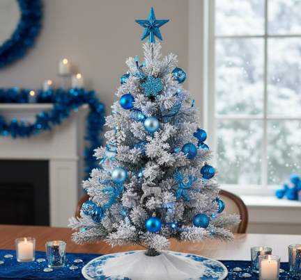 Blue Tabletop Tree