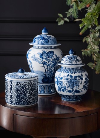 Blue & White Chinoiserie Jars