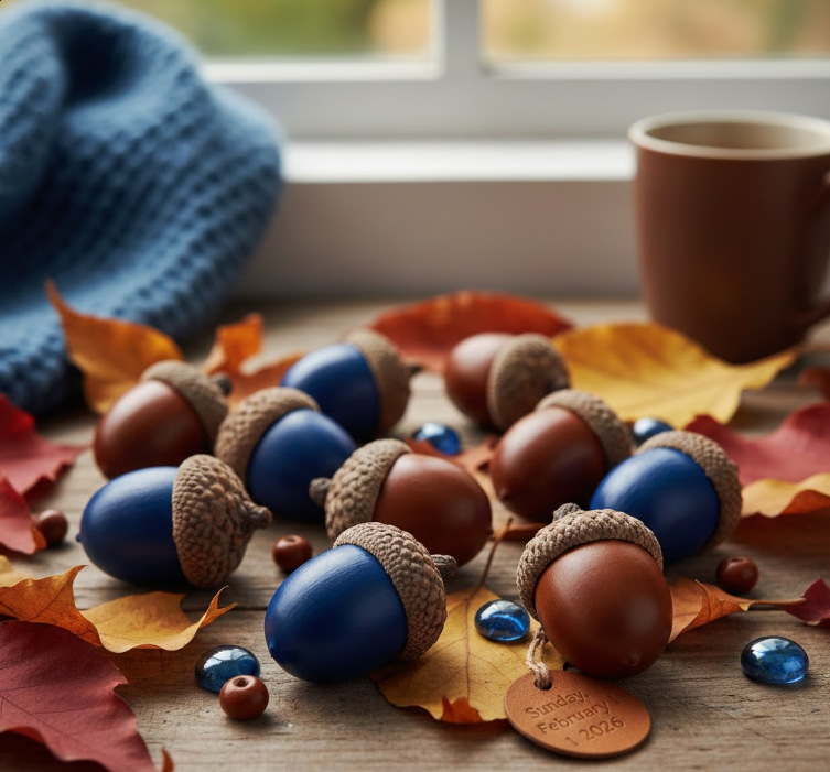 Blue and Brown Acorns