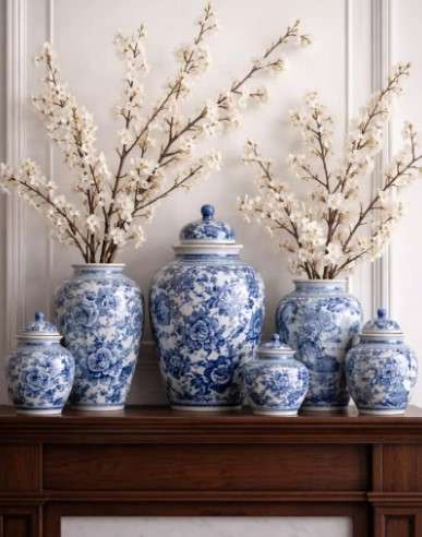 Blue and White Ginger Jars
