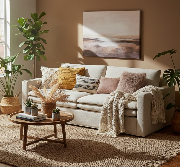  Bohemian Textured Sofa Layers