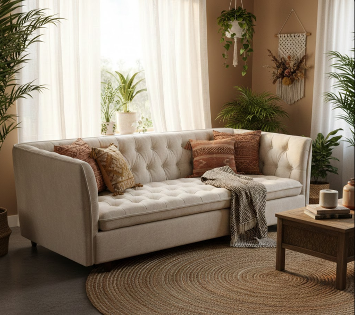 Bohemian Tufted Daybed Sofa