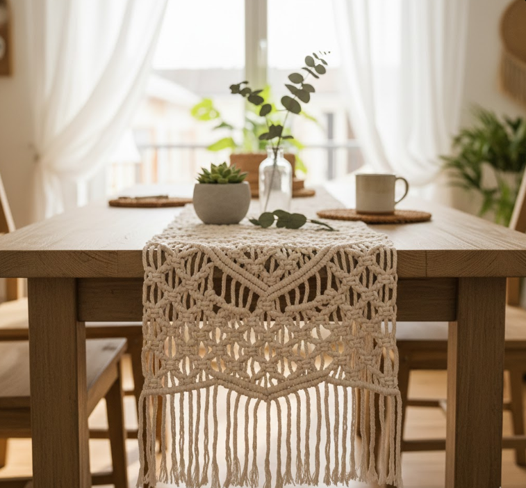 Boho Macrame Table Runners