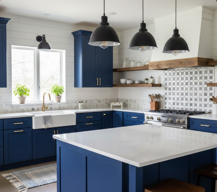 Bold Blues & Chic Accents