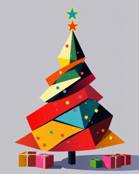 Bold and Graphic Christmas Tree