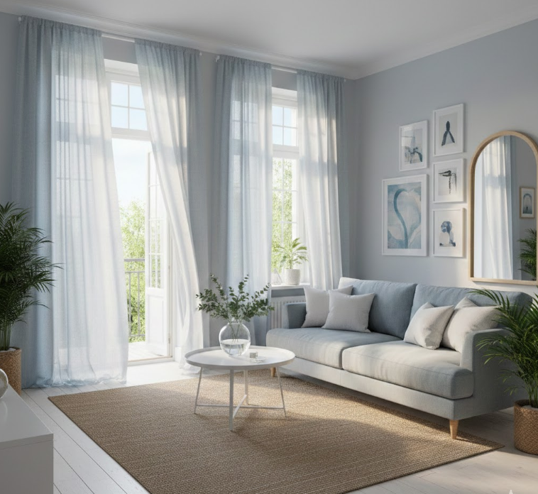 Breezy Blue Curtains