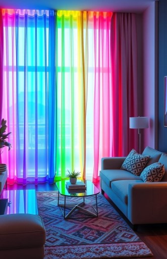 Brightly Colored Curtains