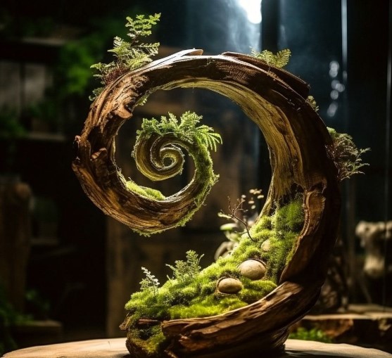 Bring the Outdoors In with Driftwood and Moss