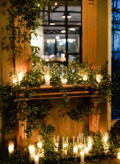 Candlesticks and Ivy Garland