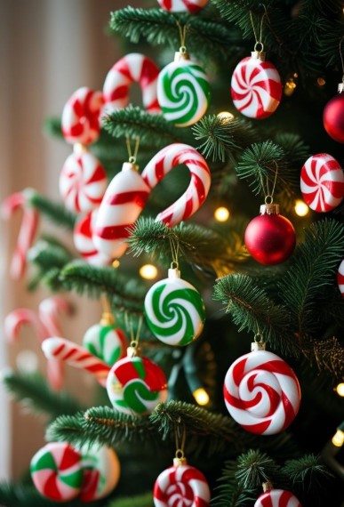 Candy-Coated Christmas Tree