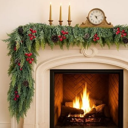 Cedar Branch Mantel Garland