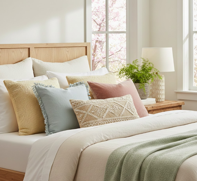 Change to Textured Pillow Covers