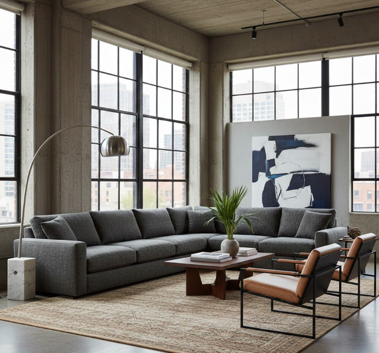 Charcoal Grey Urban Loft Sofa