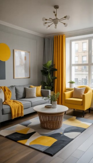 Cheerful Gray and Yellow