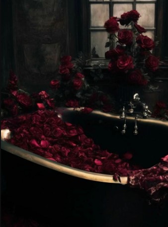 Chic Spooky Tub with Marbled Water