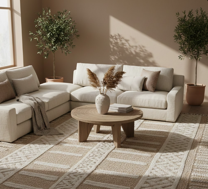Choose a Textured Beige Rug