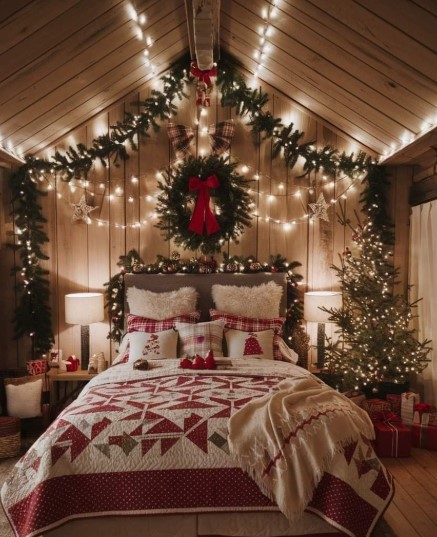 Christmas Bedroom with Jingle Bells