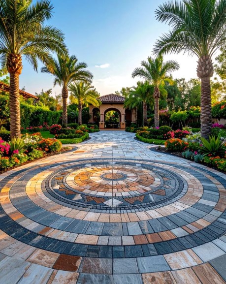 Circular Pattern Stone Path
