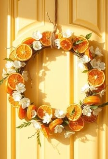 Citrus-Themed Door Wreaths