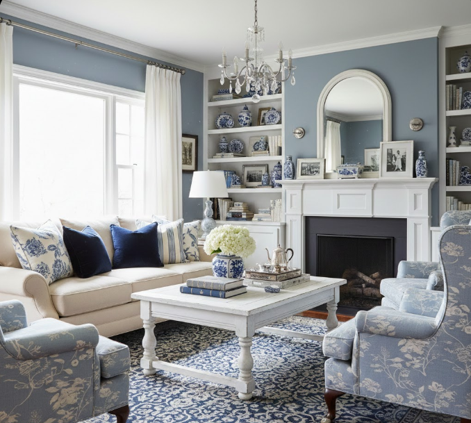  Classic Blue and White