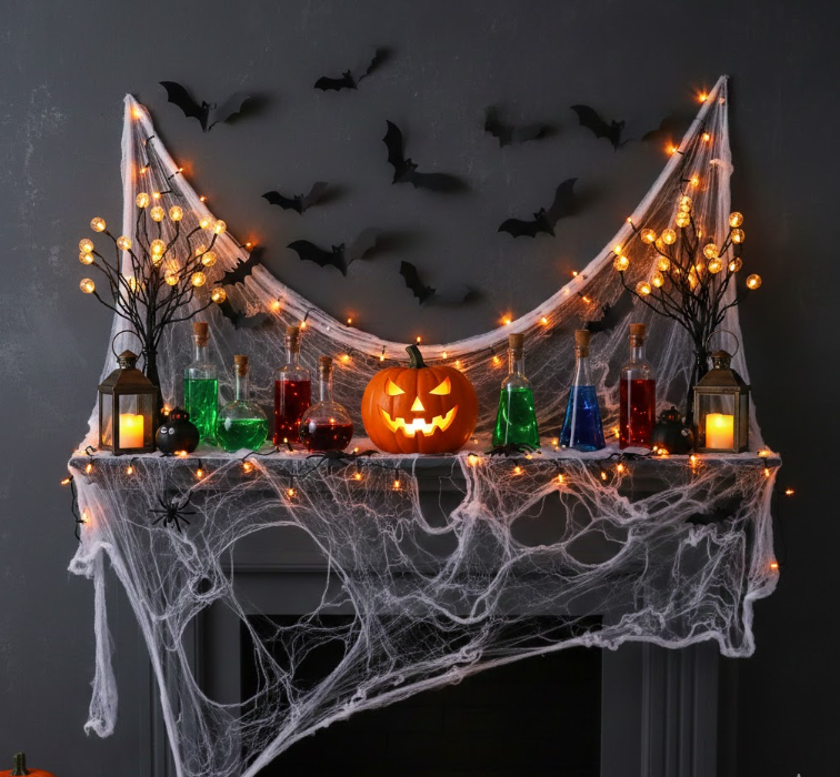 Cobwebs, Bats, and Glowing Lights
