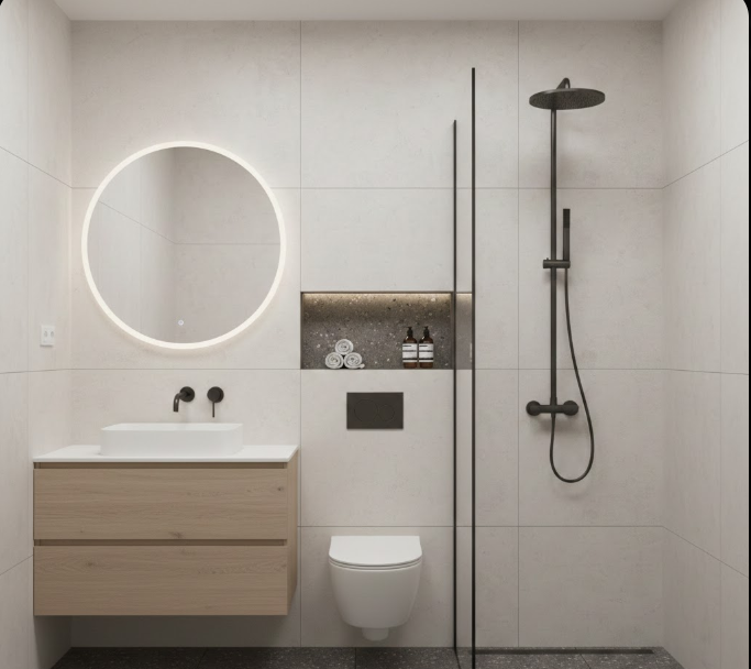 Cohesive, Minimal Hardware and Fixtures