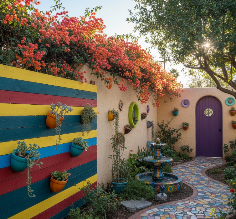 Color-Drenched Fences and Walls